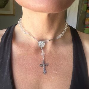 Vintage Silver Necklace Collection with Crystal Accents